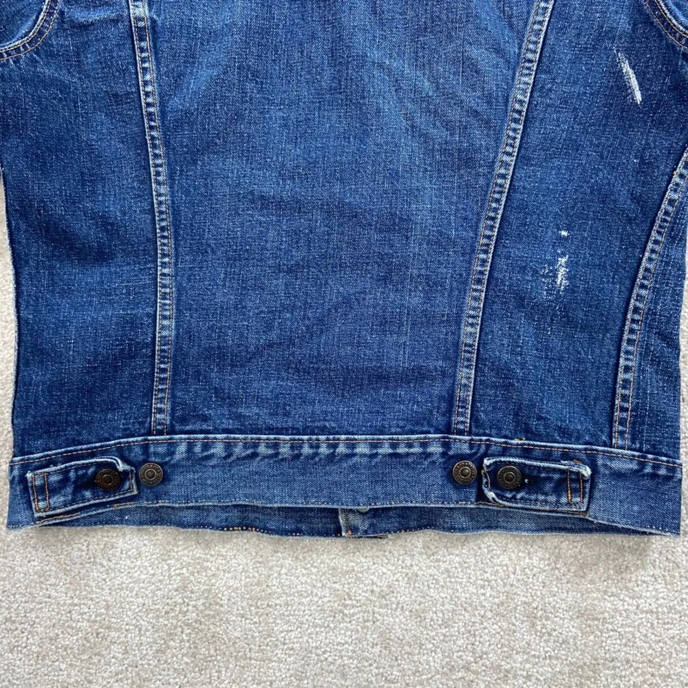 Vintage Big E Levi's Denim Trucker Jacket Mens 40 Small Blue Type III 525